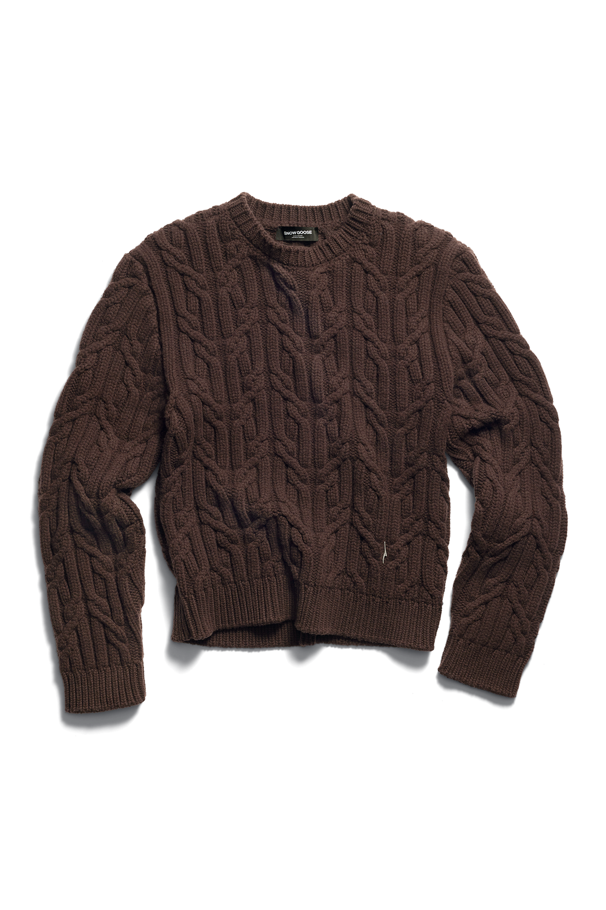 Reese Knit Crewneck Sweater - Dark Soil 9716 - off_flat_lay_01