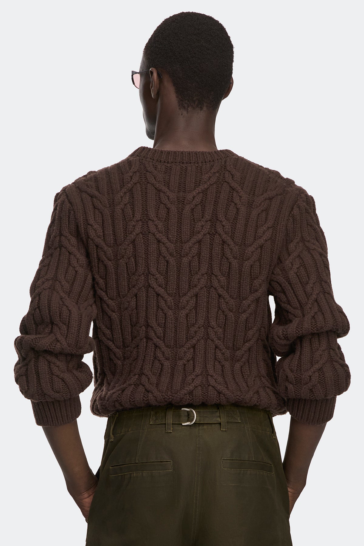 Reese Knit Crewneck Sweater - Dark Soil 9716 - on_back_01