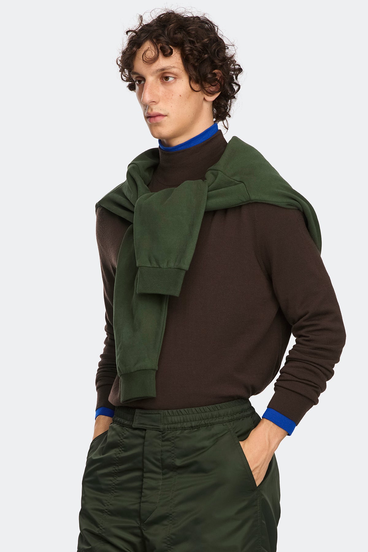 Wildflower Knit Mockneck Sweater - Dark Soil 9716 - on_side_01