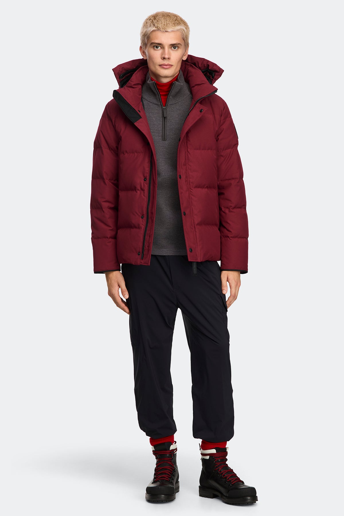Wyndham Parka Black Disc - Burnt Vermillion 9601 - on_full_body_01