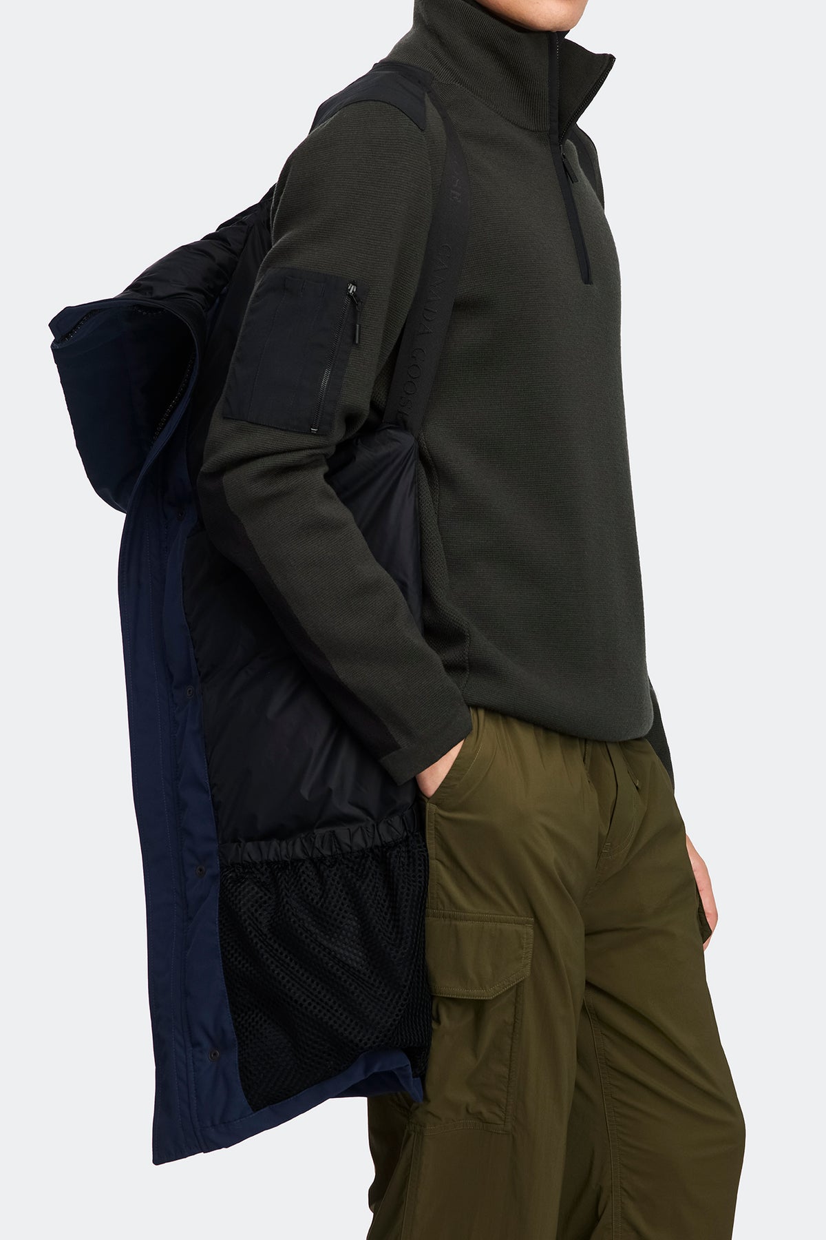 Langford Parka - Oxford Navy 9841 - on_detail_01