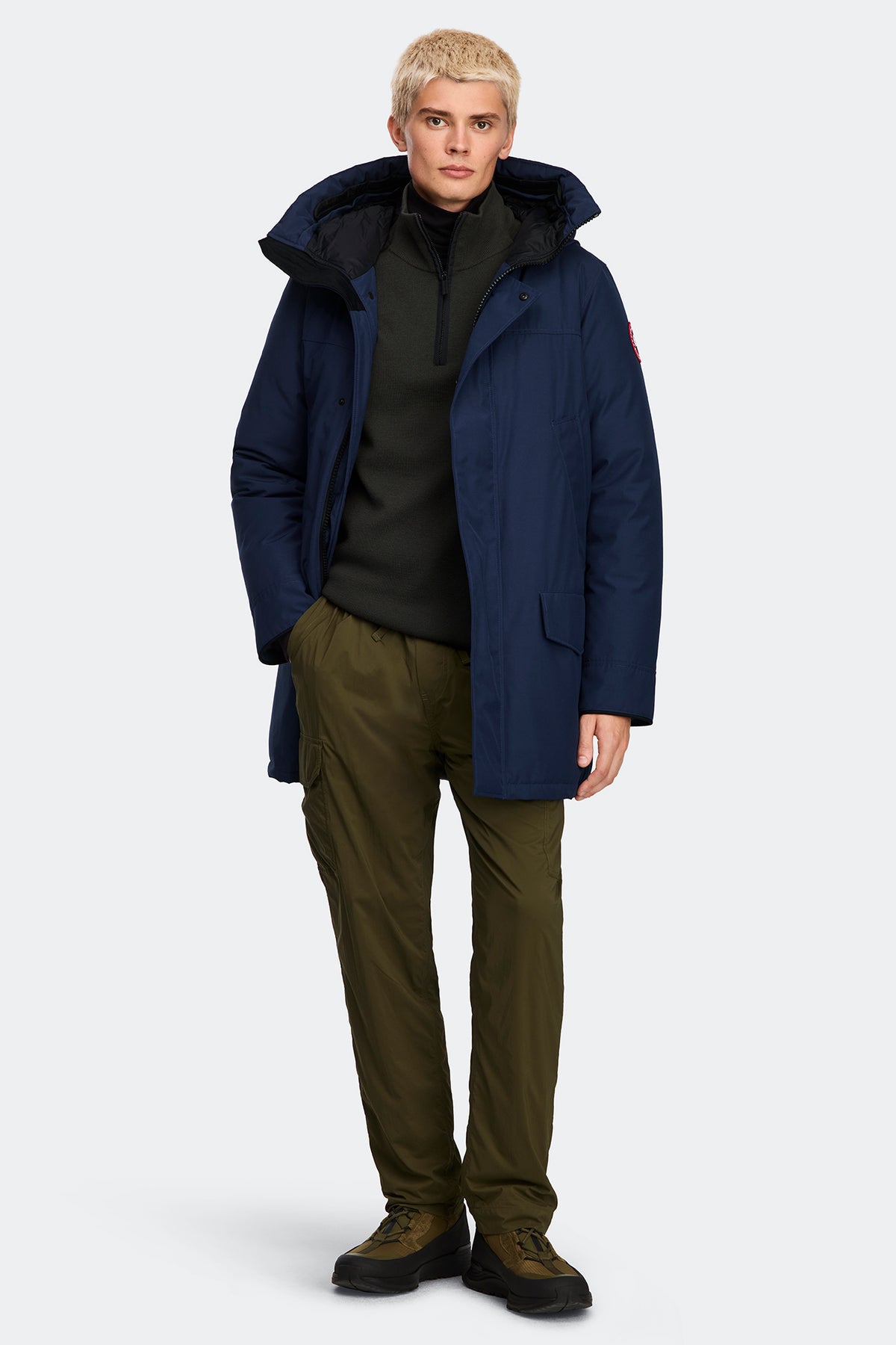 Langford Parka - Oxford Navy 9841 - on_full_body_01