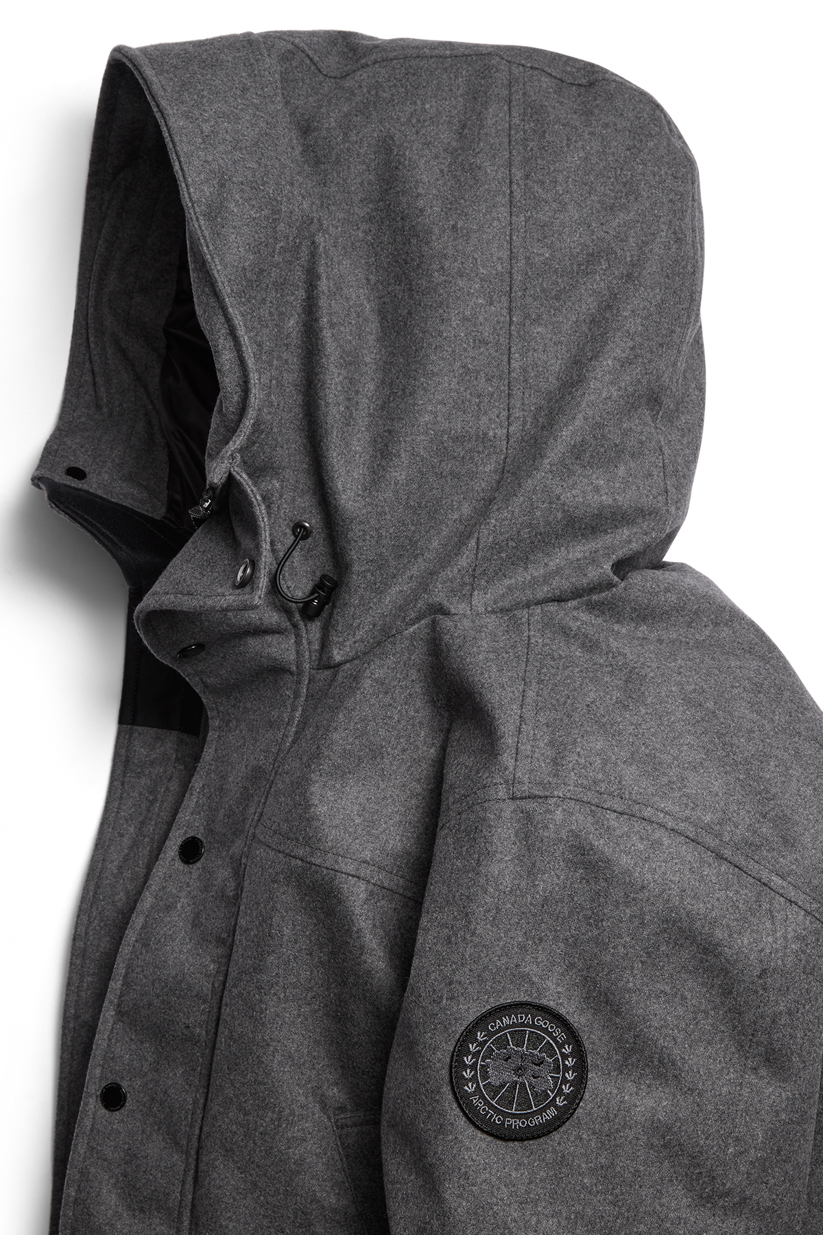 Langford Wool Parka - Slate Grey Melange 1551 - off_detail_01