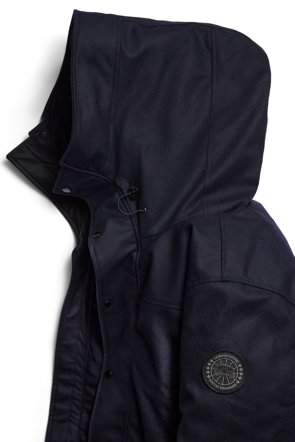 Langford Wool Parka - Atlantic Navy Melange 9302 - off_detail_01