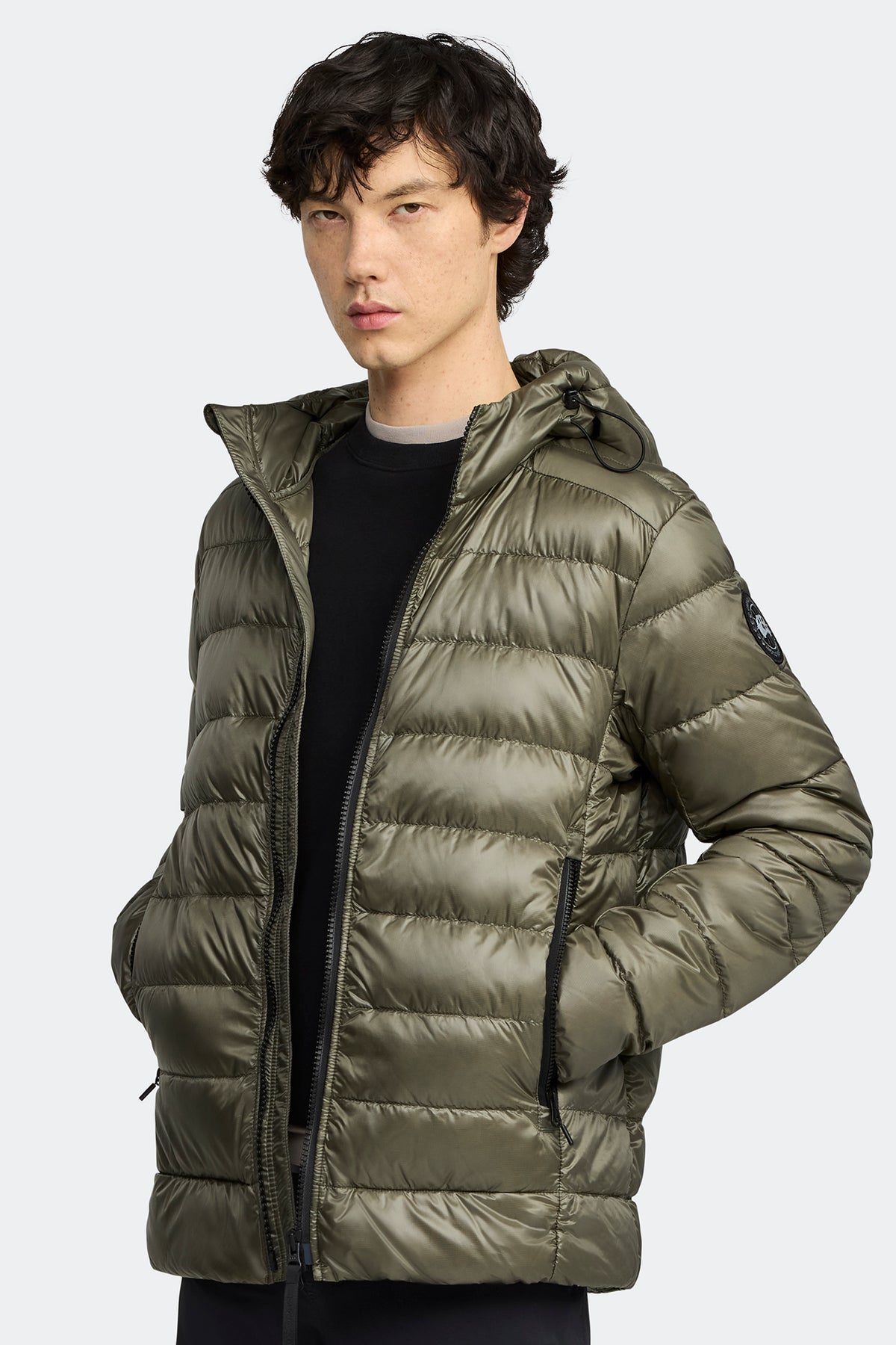 Crofton Hoodie Black Disc - Smokey Sage 1664 - on_front_open_01