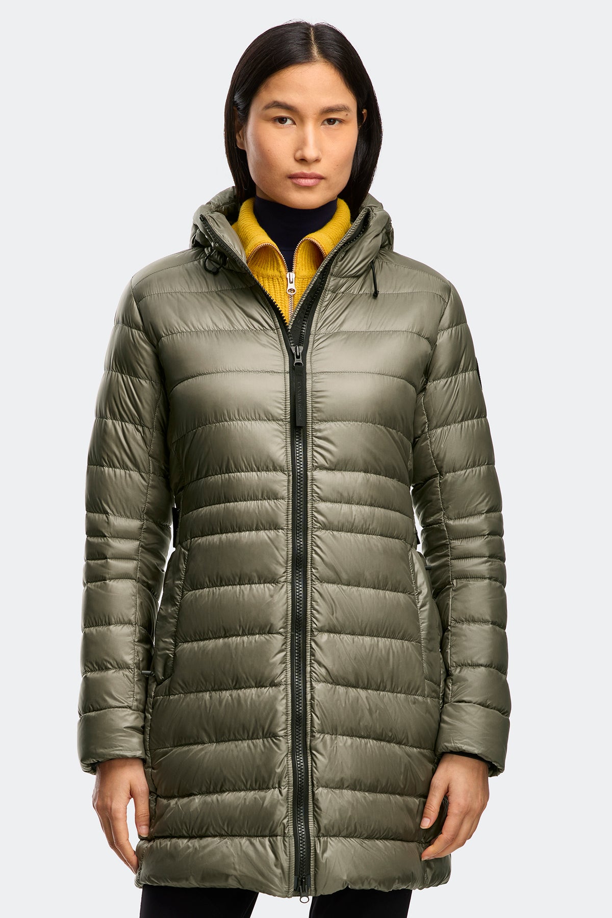 Cypress Hooded Jacket Black Disc - Smokey Sage 1664 - on_front_closed_01