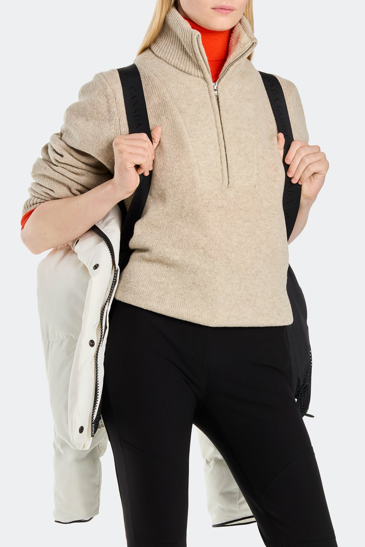 Grandview Cropped Jacket Black Disc - Northstar White 433 - on_detail_01
