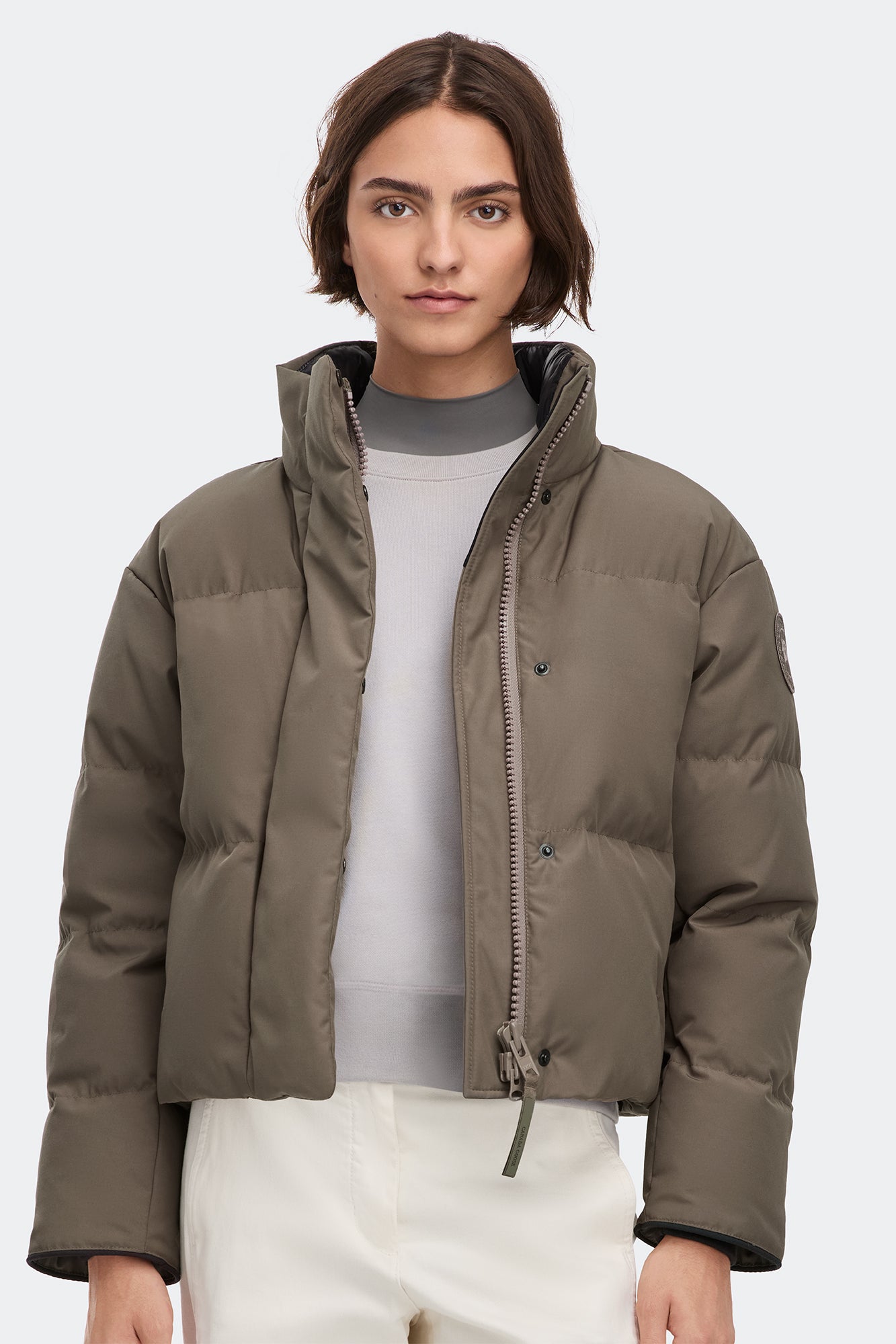   Women's Cropped ダウンジャケット L Grandview Cropped Jacket Tonal Disc | Canada Goose