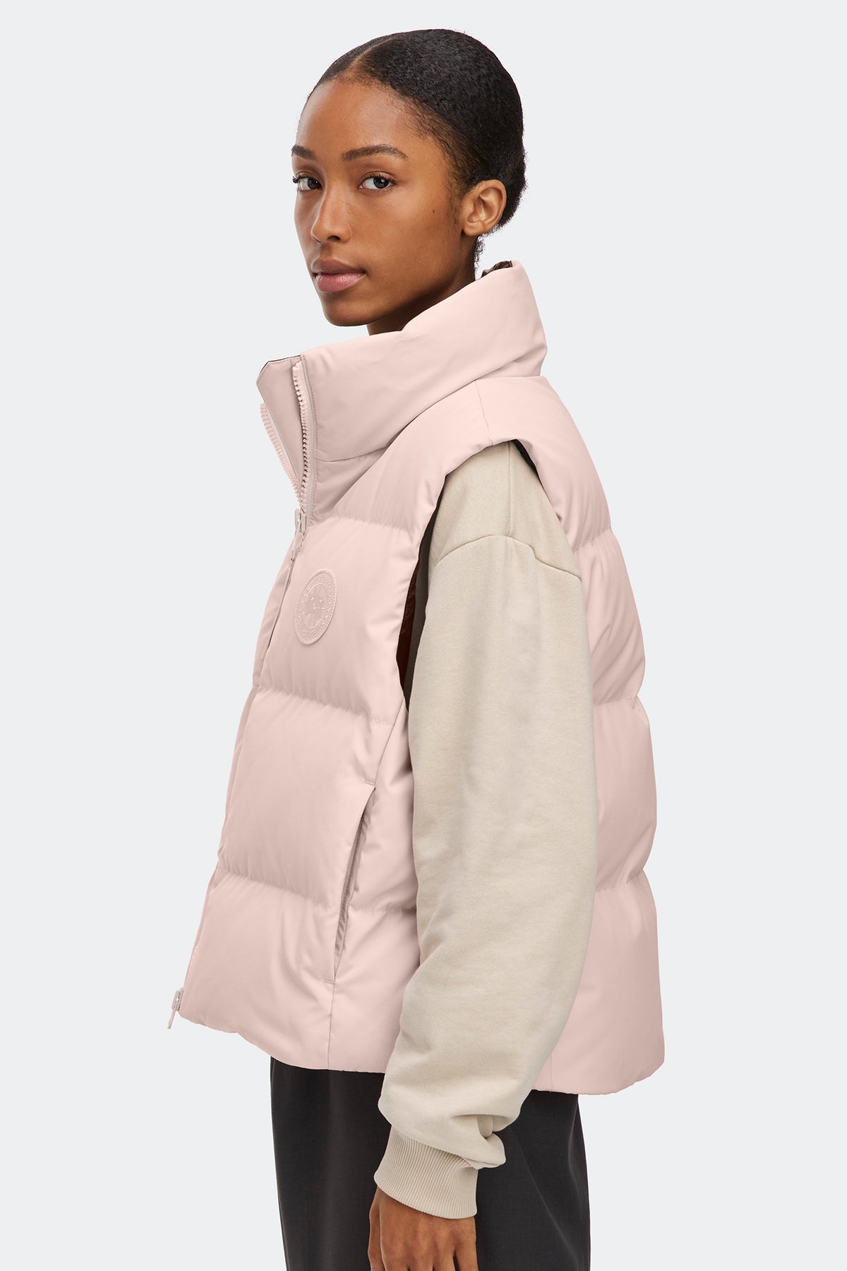 Grandview Cropped Vest Tonal Disc - Vintage Rose 9392 - on_side_01