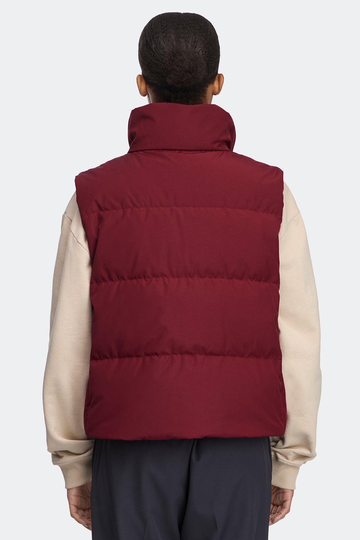 Grandview Cropped Vest Tonal Disc - Burnt Vermillion 9601 - on_back_01