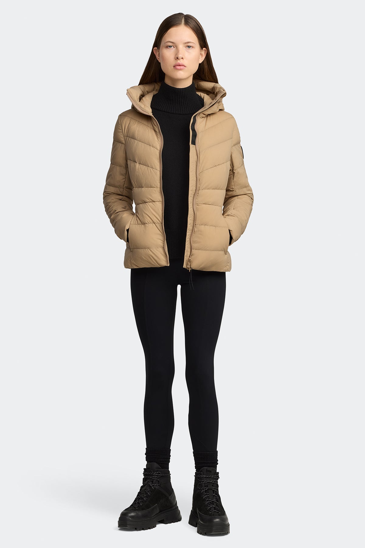 Clair Jacket Black Disc - Desert Sand 1483 - on_full_body_01