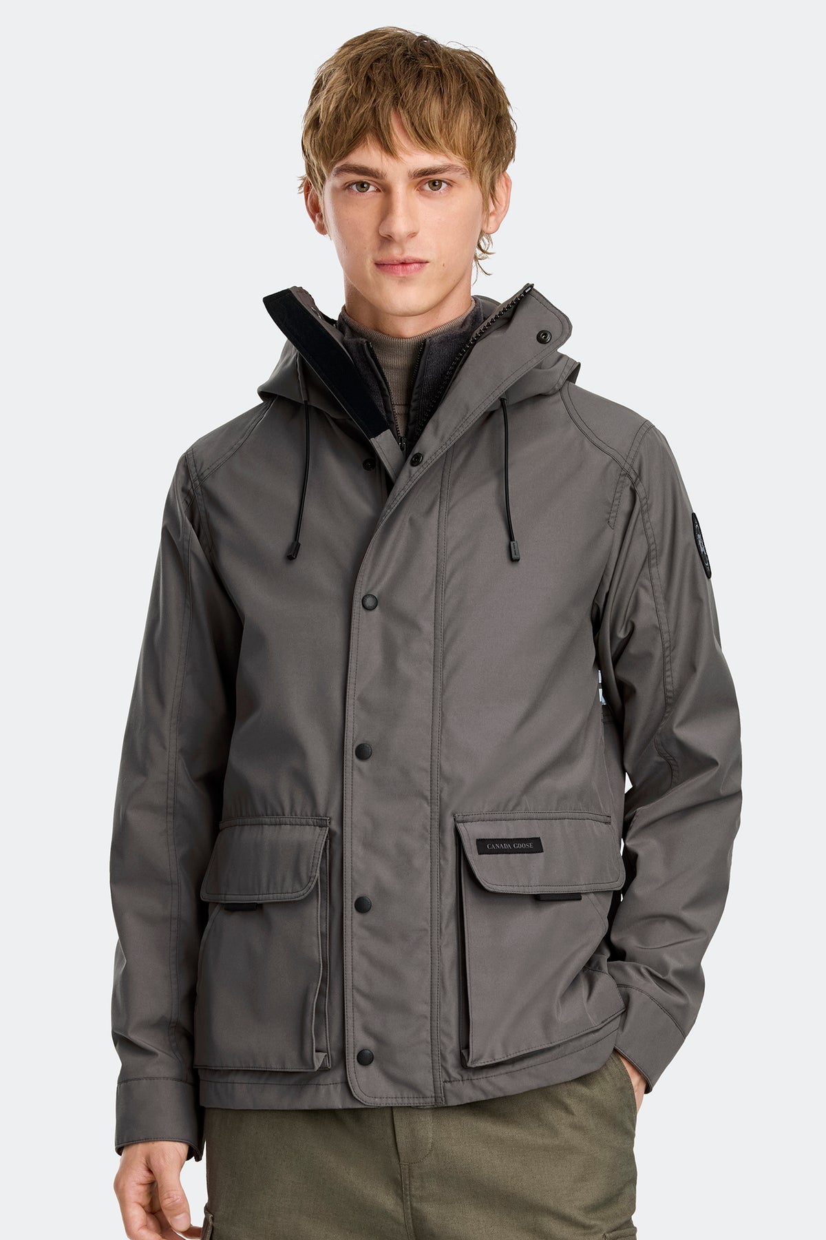 Lockeport Lightweight Jacket Black Disc - Coastal Grey 811 - on_front_closed_01