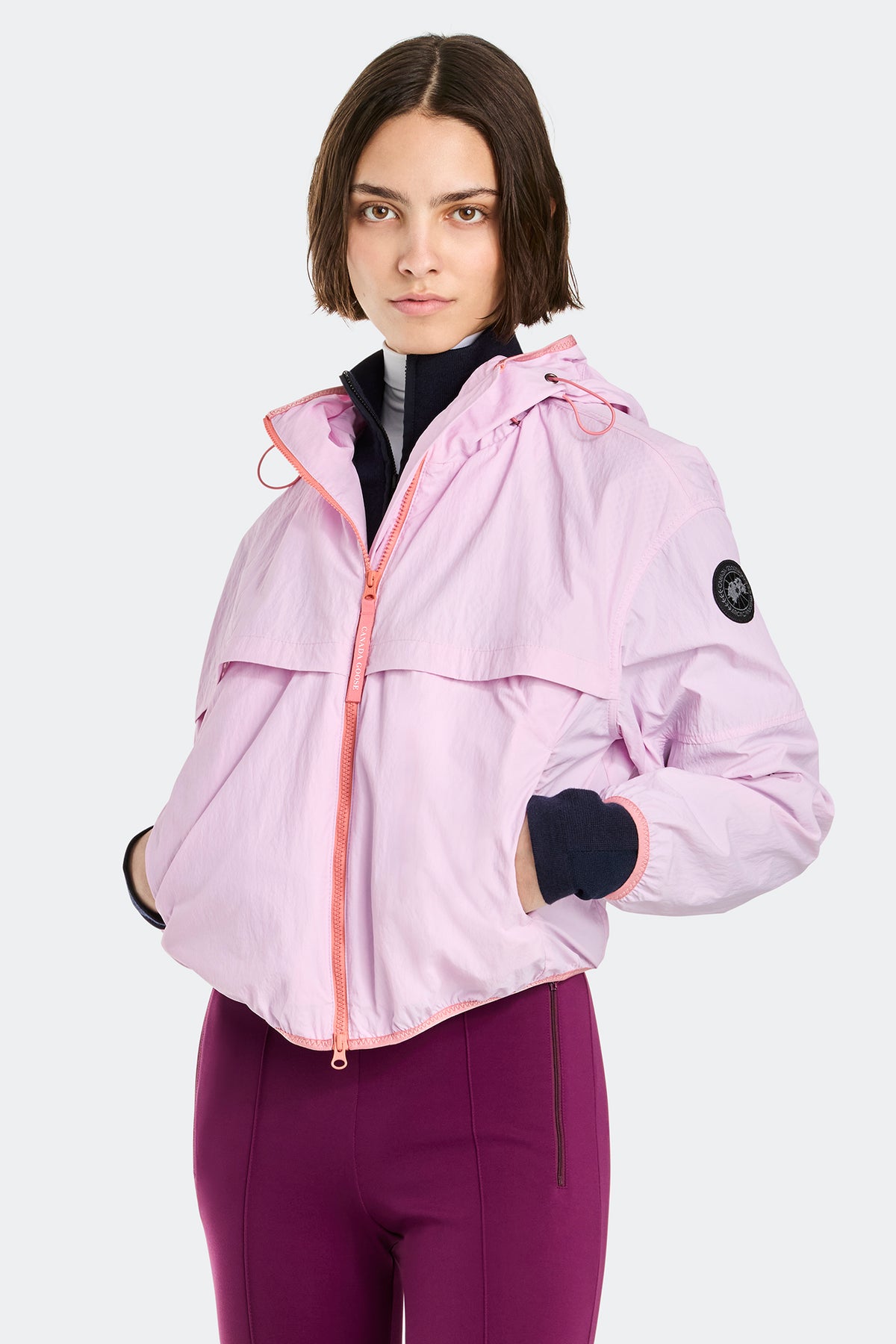 Sinclair Lightweight Jacket Black Disc - Sunset Pink 1254 - on_front_closed_01