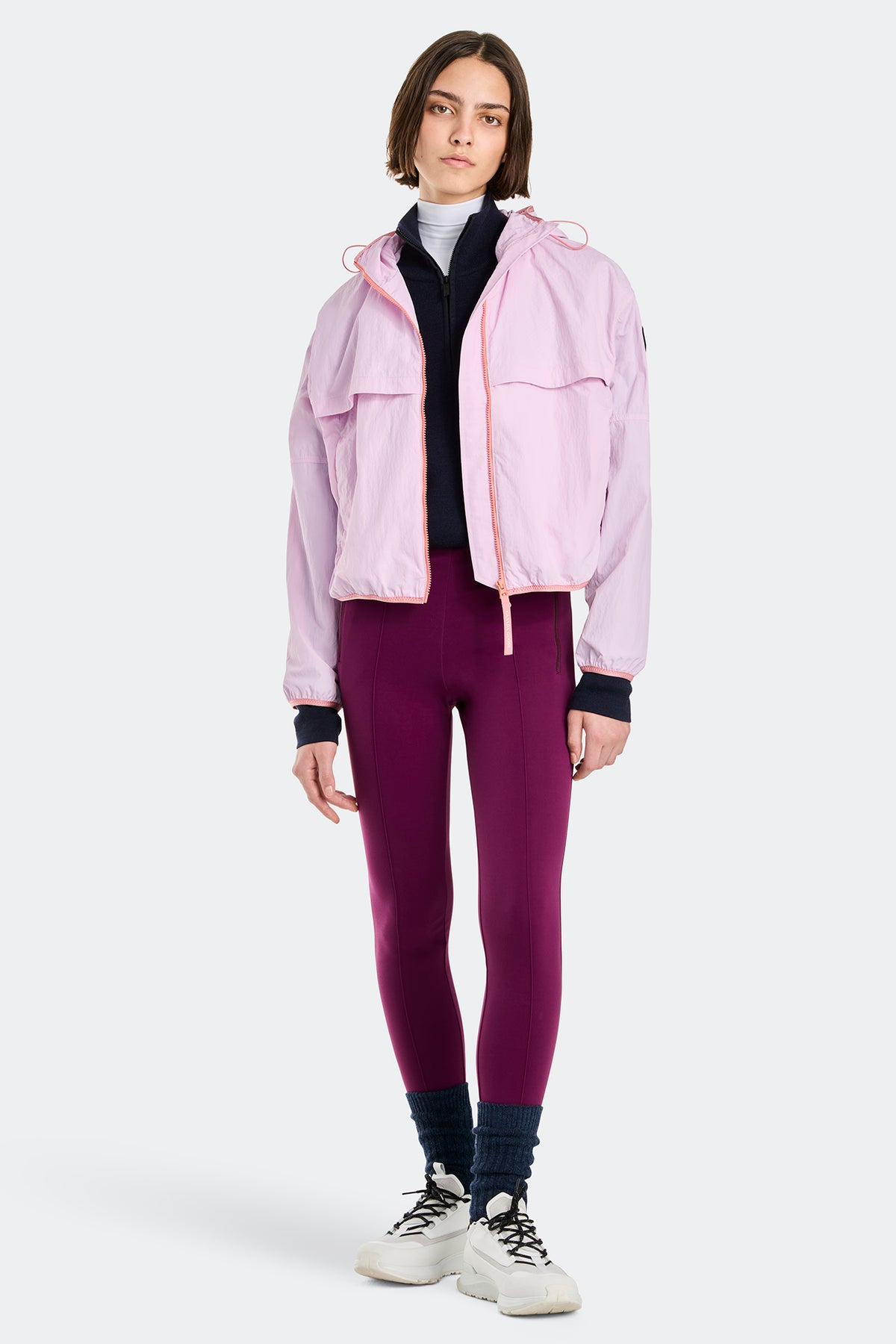 Sinclair Lightweight Jacket Black Disc - Sunset Pink 1254 - on_full_body_01