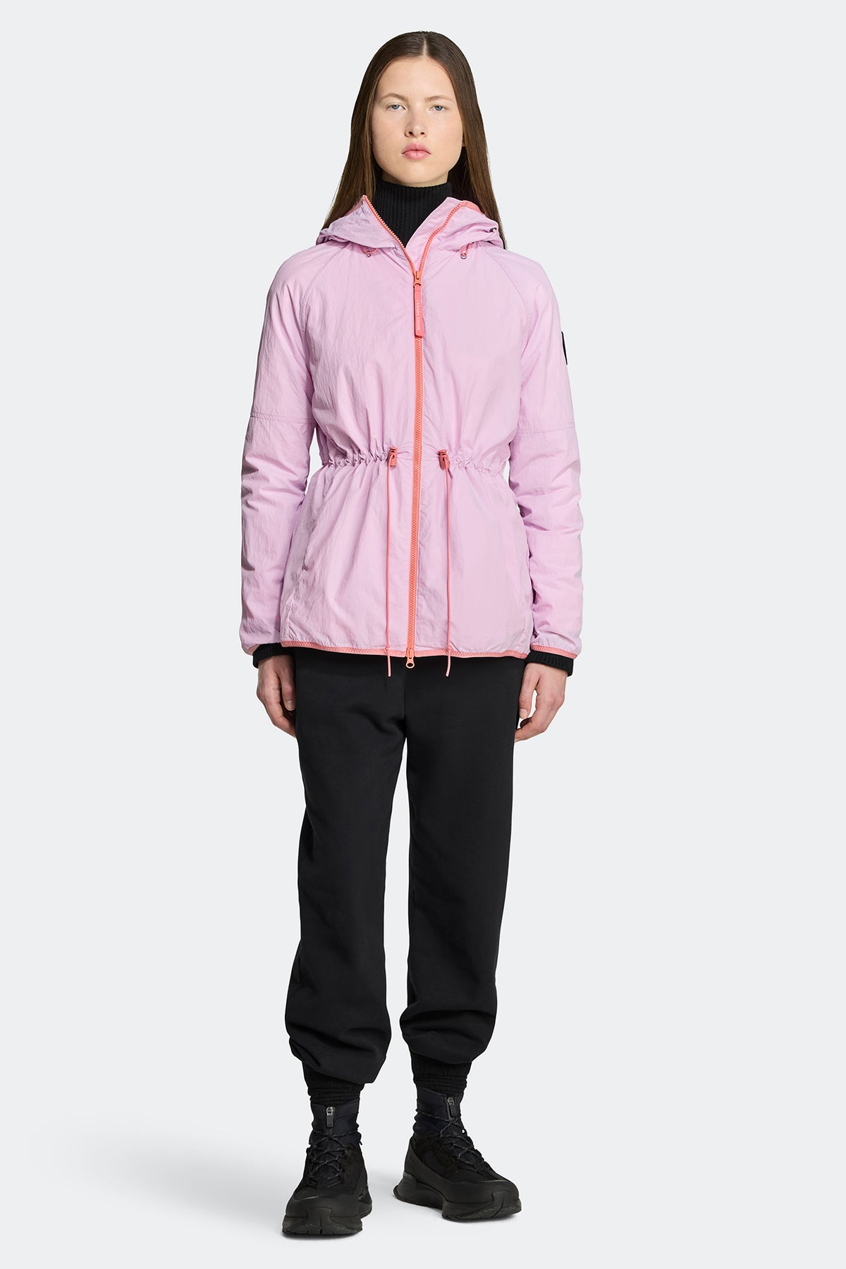 Lundell Jacket Black Disc - Sunset Pink 1254 - on_full_body_01