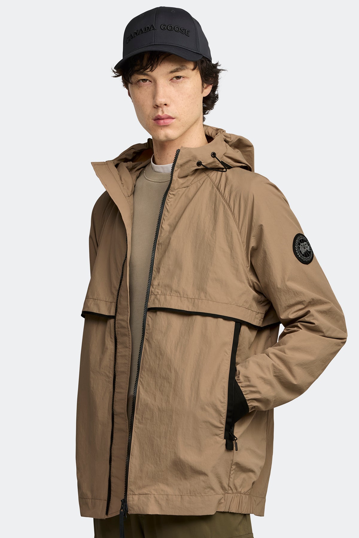 Faber Lightweight Jacket Black Disc - Desert Sand 1483 - on_front_open_01