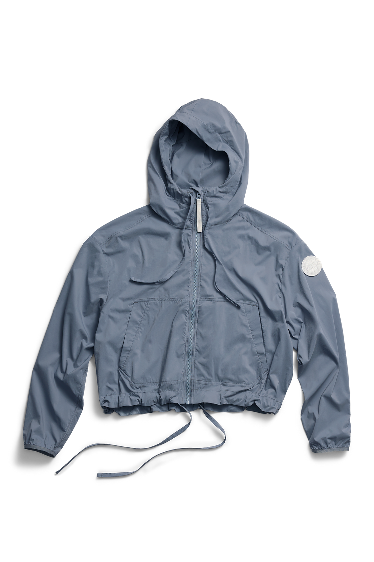 Kaslo Lightweight Cropped Jacket White Disc - Light Ozone Blue 9339 - off_flat_lay_01