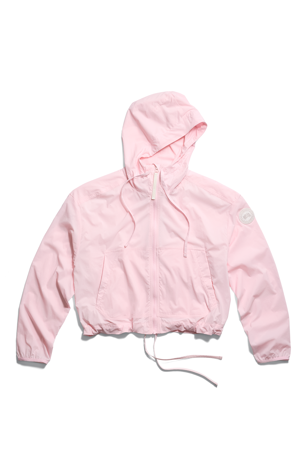 Kaslo Lightweight Cropped Jacket White Disc - Bloom Pink 9846 - off_flat_lay_01