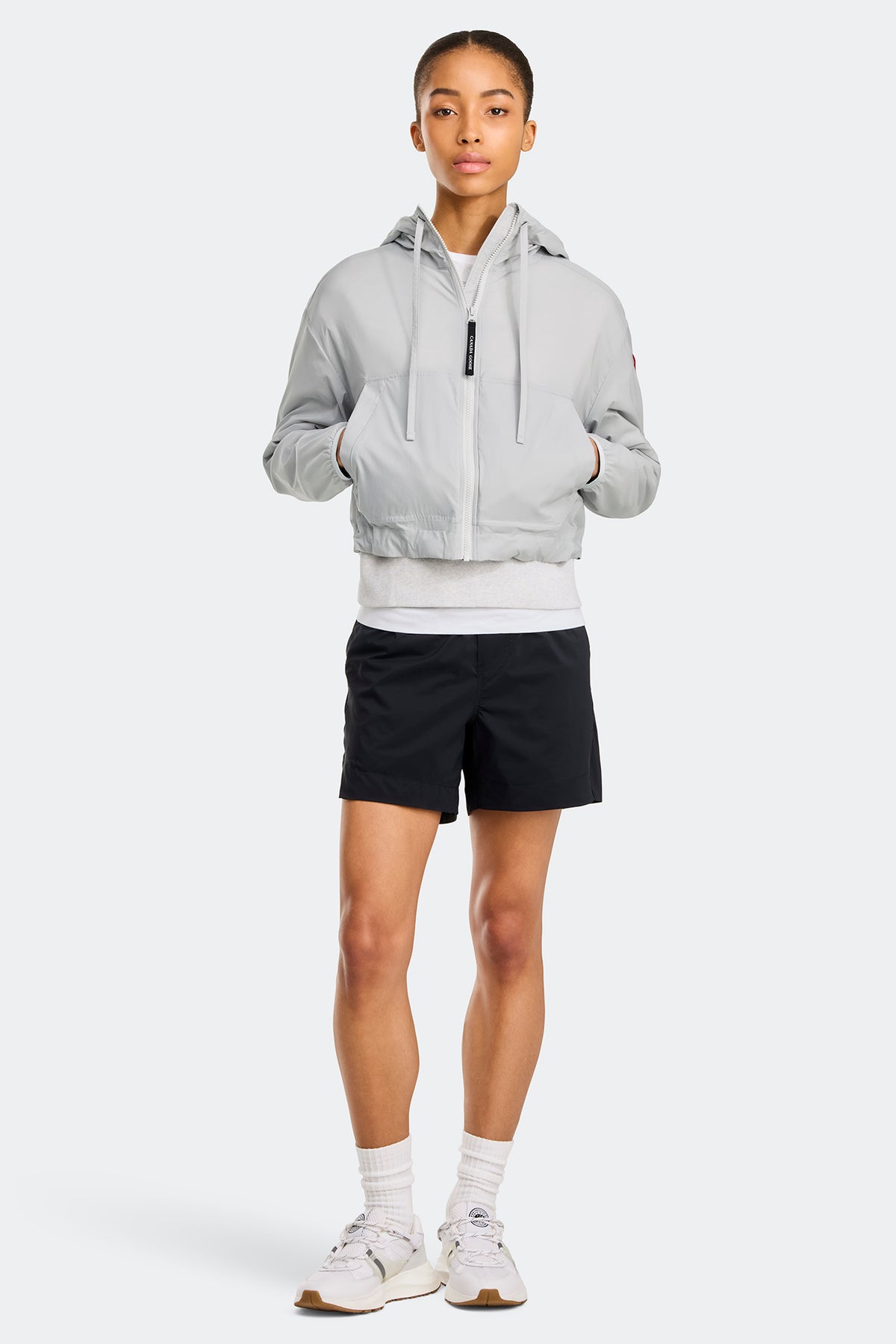 Kaslo Lightweight Cropped Jacket - Silverbirch 200 - on_full_body_01