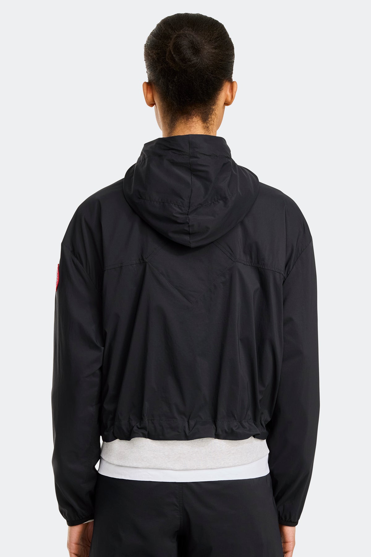 Kaslo Lightweight Cropped Jacket - Black 9061 - on_back_01