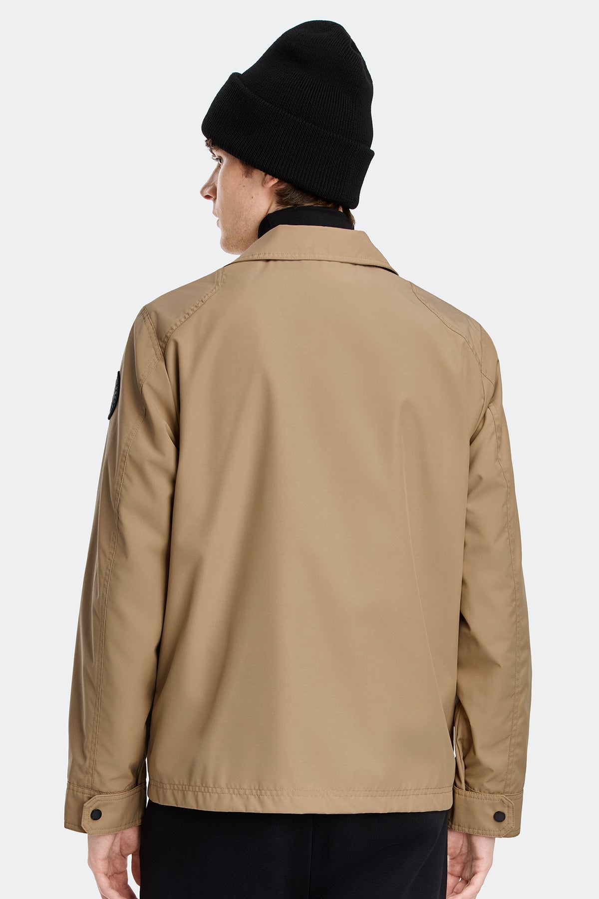 Burnaby Lightweight Chore Coat Black Disc - Desert Sand 1483 - on_back_01