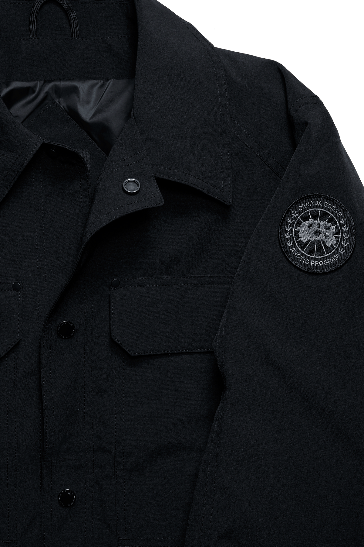 Burnaby Lightweight Chore Coat Black Disc - Black 61 - off_detail_01