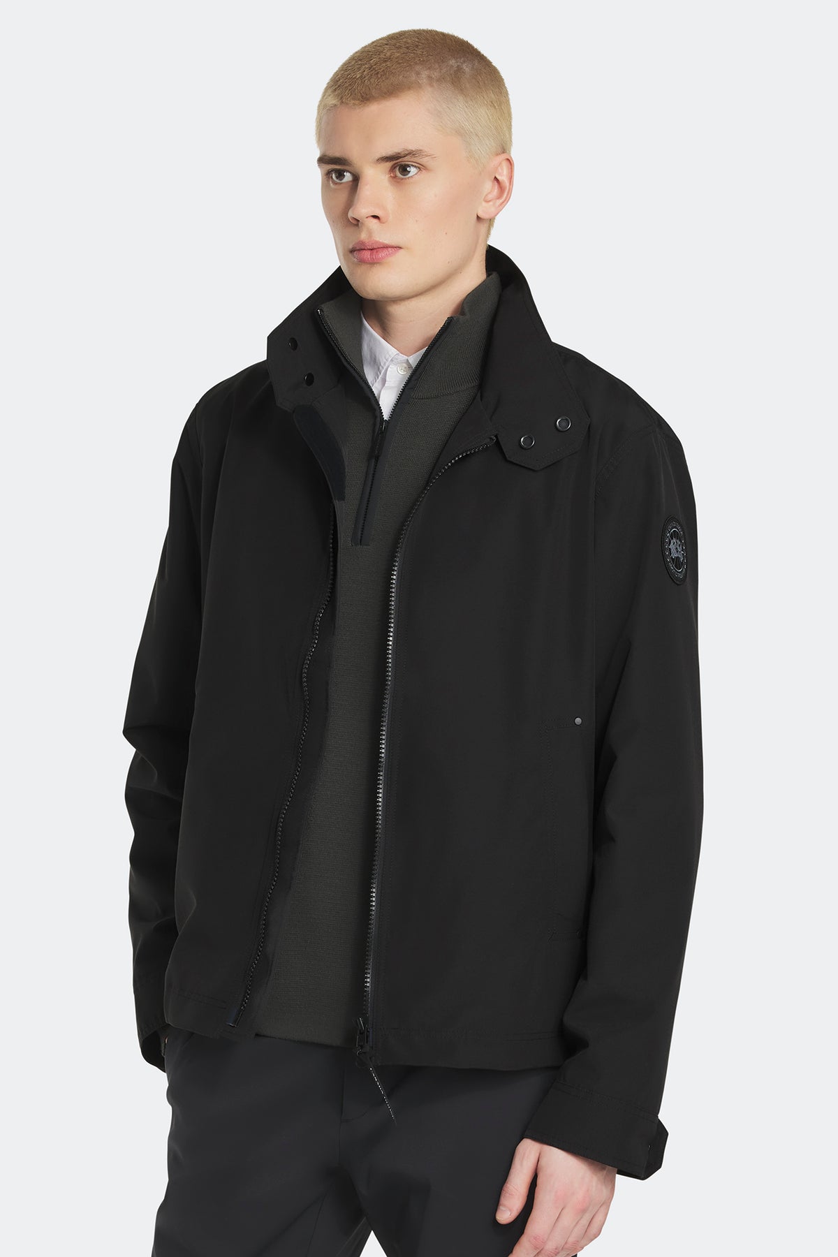 Rosedale Lightweight Jacket Black Disc - Black 61 - on_front_open_01