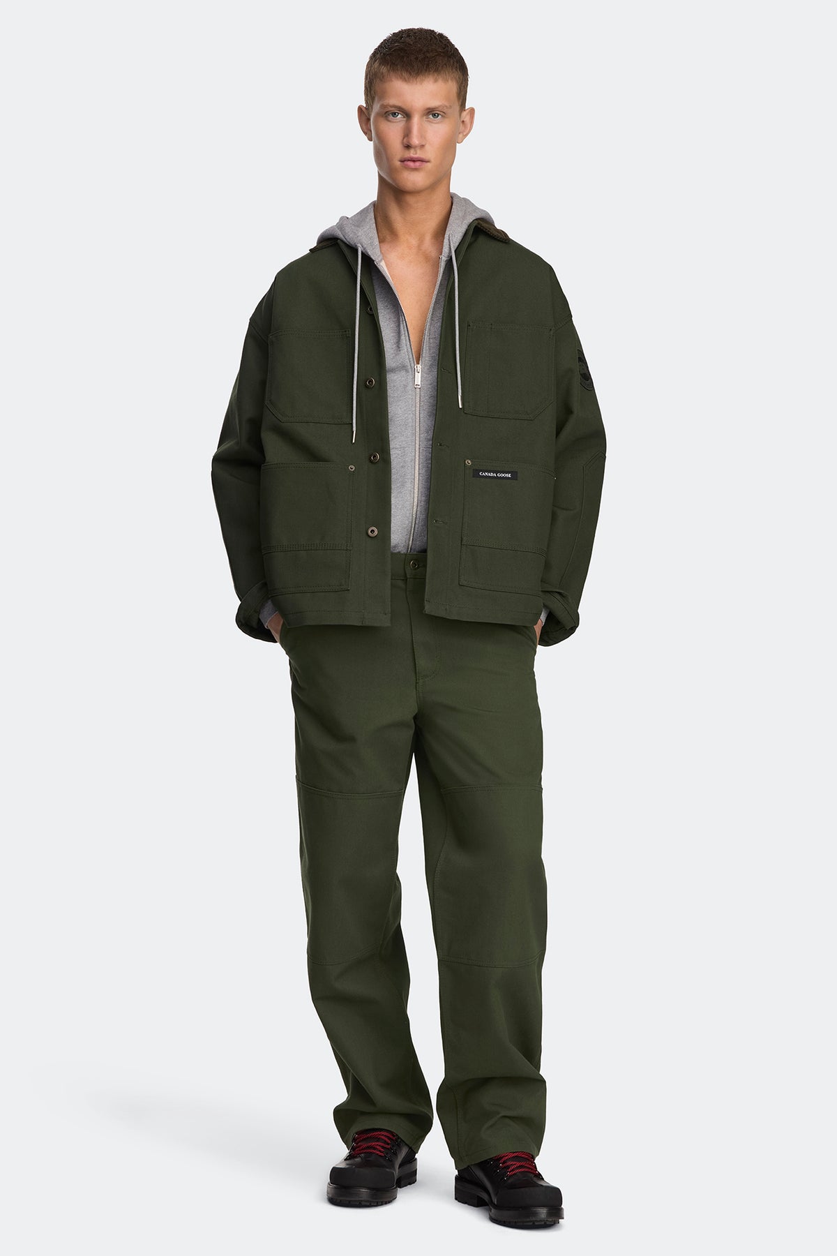 Beaumont Coat - Moss Khaki 9260 - on_full_body_01