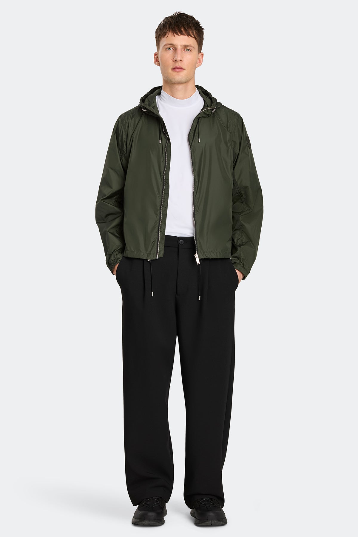 Drift  Lightweight Hoodie - Moss Khaki 9260 - on_full_body_01