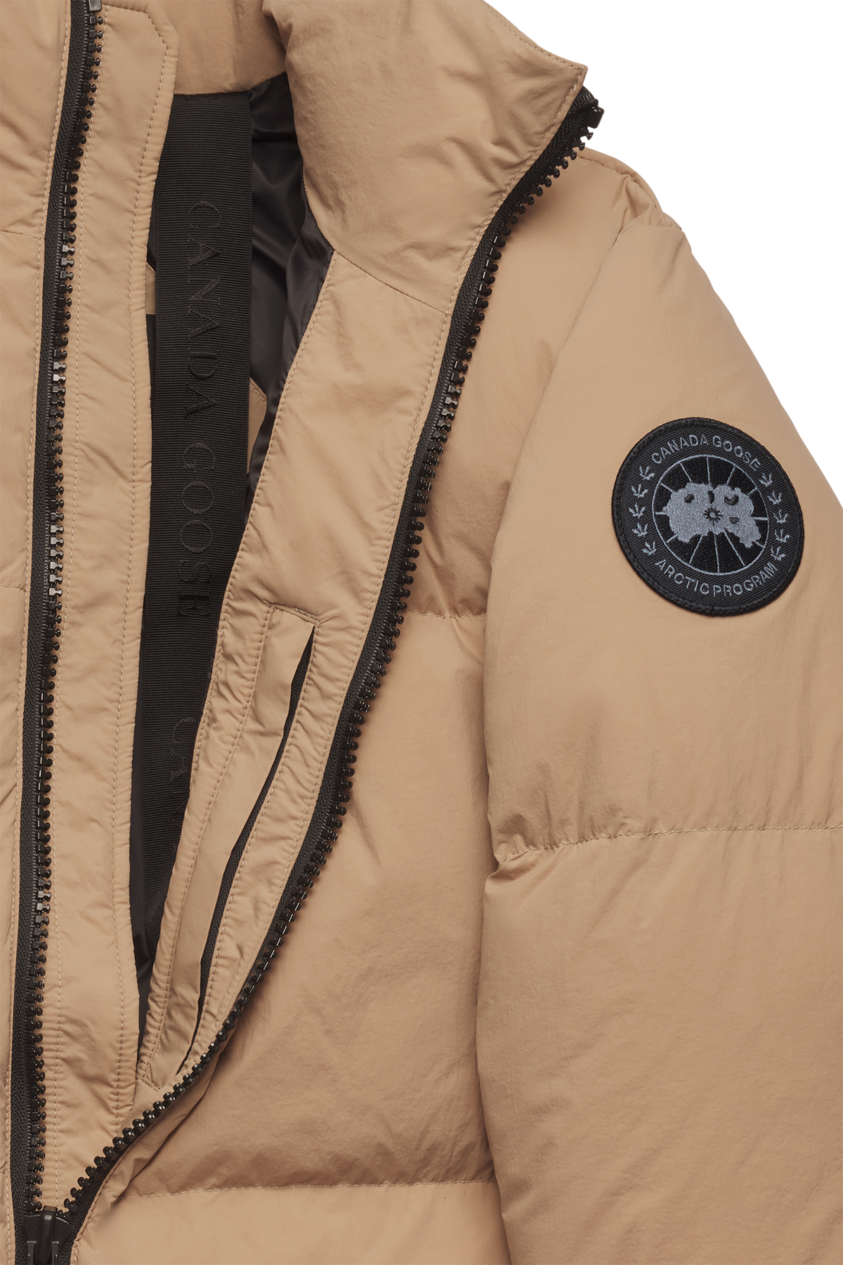 Lawrence Puffer Jacket Black Disc - Desert Sand 1483 - off_detail_01