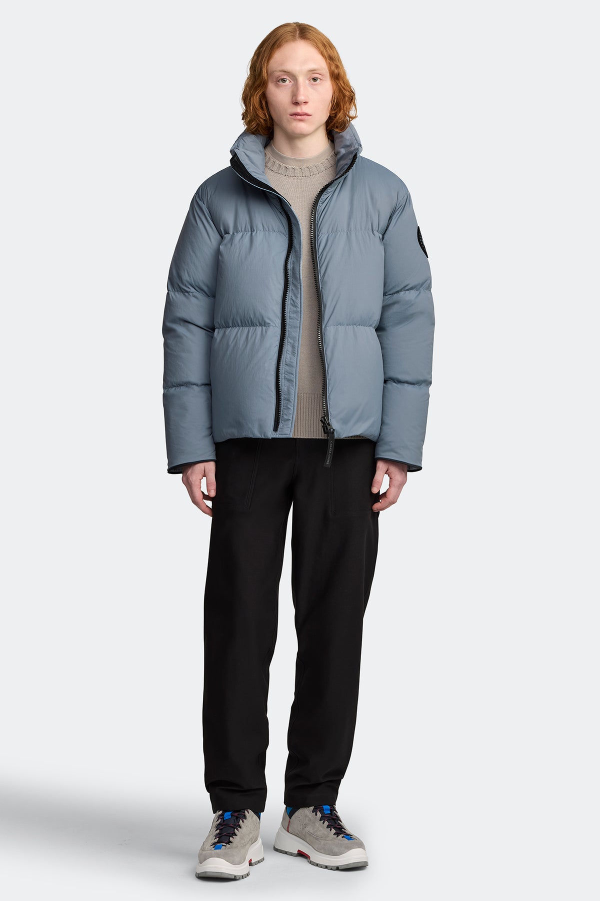 Lawrence Puffer Jacket Black Disc - Light Ozone Blue 1755 - on_full_body_01
