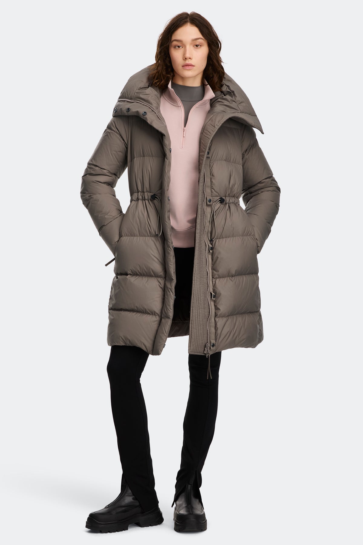 Montgomery Coat - Taupe Grey 9394 - on_full_body_01