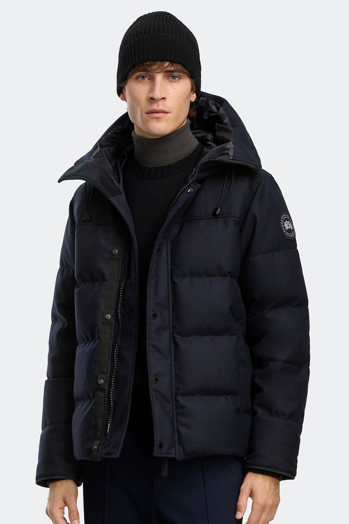 MacMillan Wool Parka - Atlantic Navy Melange 1161 - on_front_01