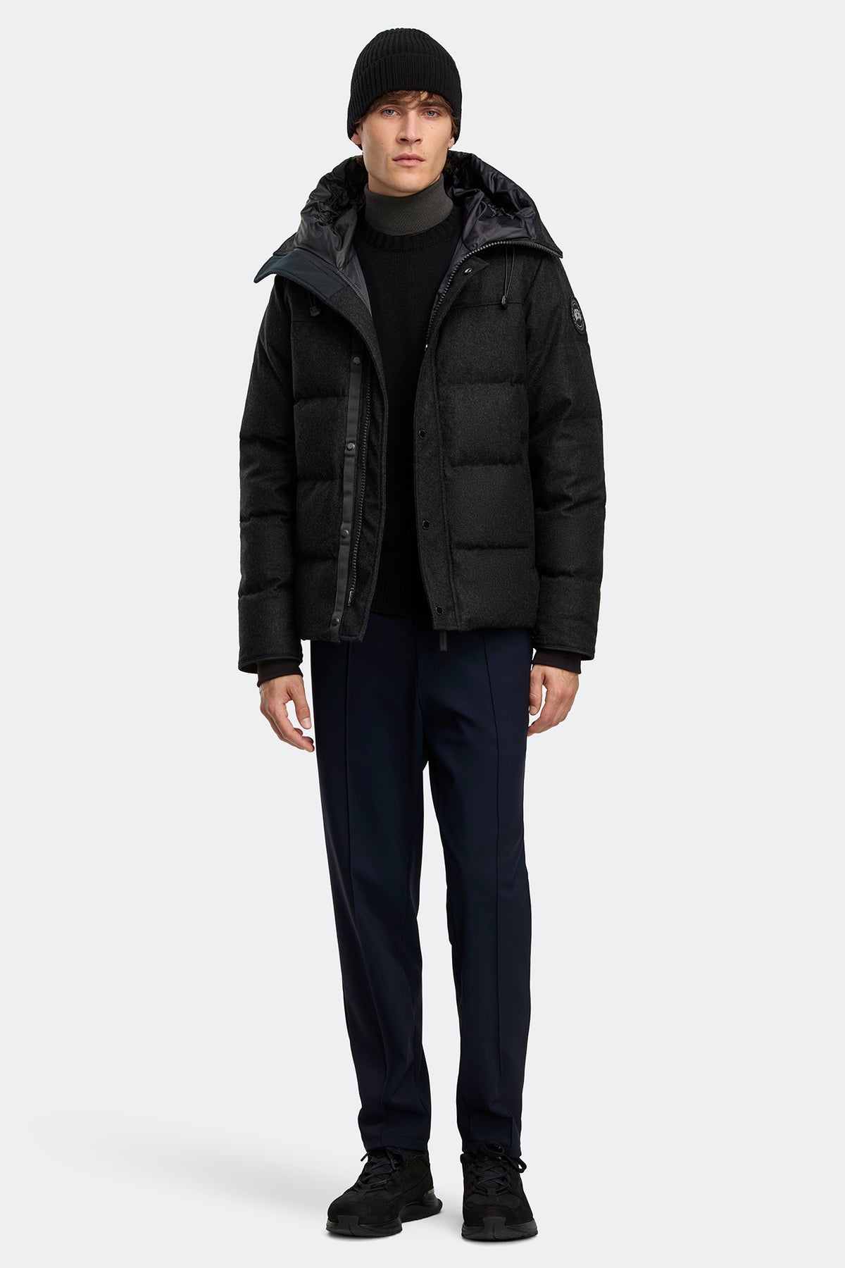 MacMillan Wool Parka - Carbon Melange 9301 - on_full_body_01