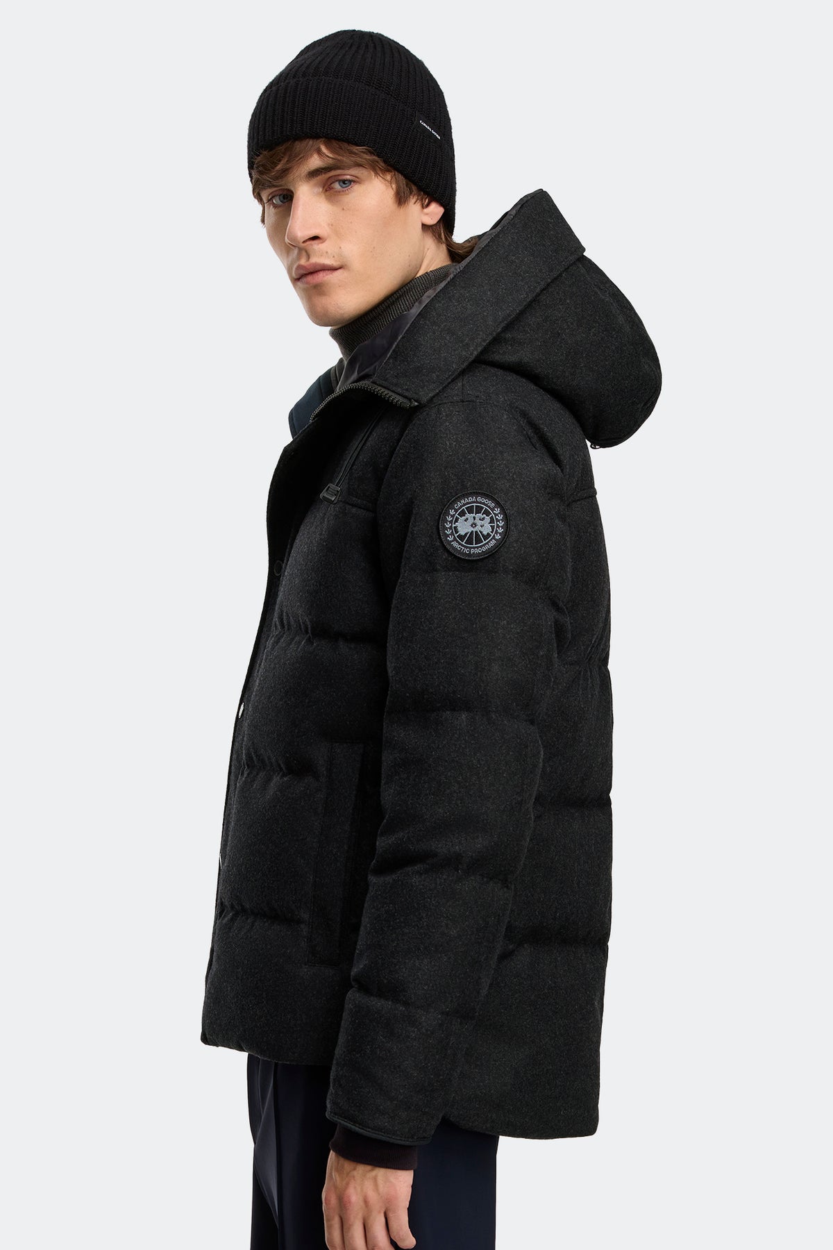 MacMillan Wool Parka - Carbon Melange 9301 - on_side_01
