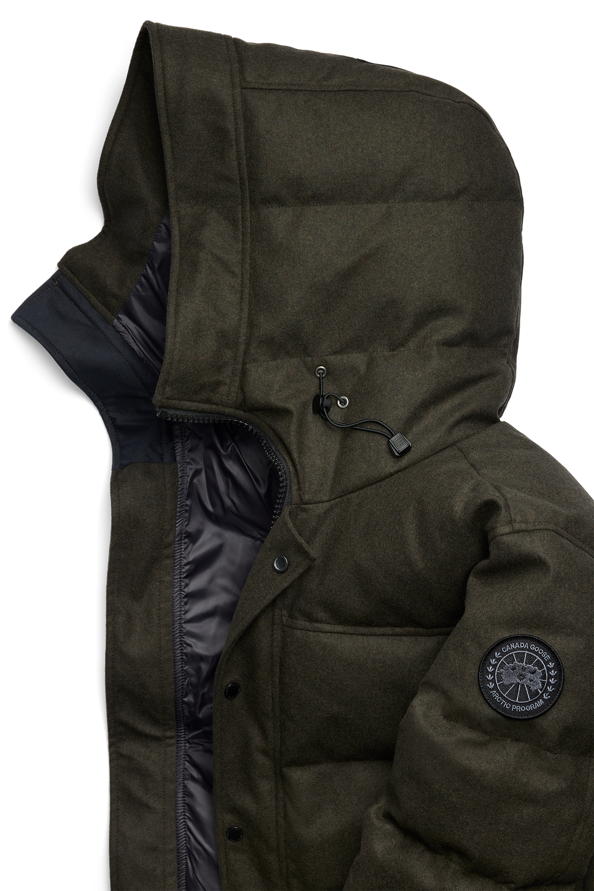 MacMillan Wool Parka - Military Green Melange 9303 - off_detail_01