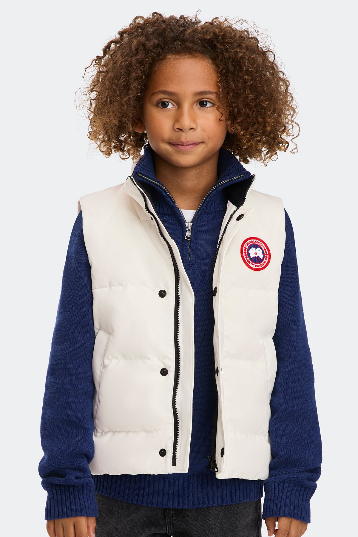 Kids Vanier Vest - Northstar White 433 - on_front_01