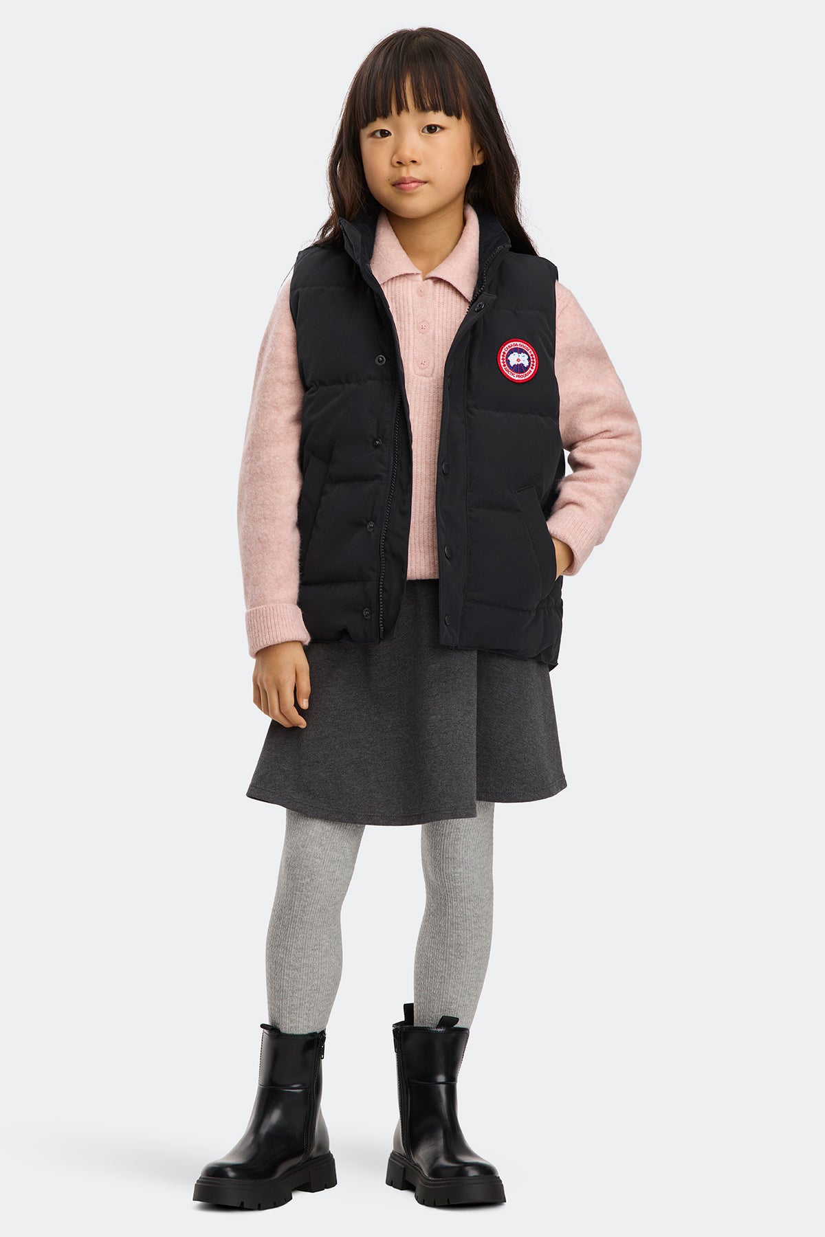 Youth Vanier Vest - Black 9061 - on_full_body_01