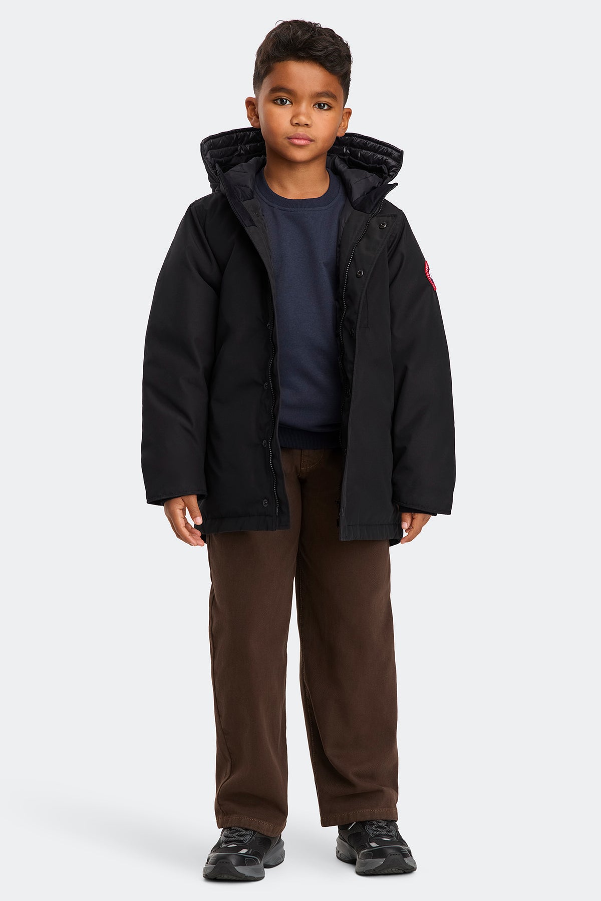 Youth Logan Parka - Black 9061 - on_full_body_01