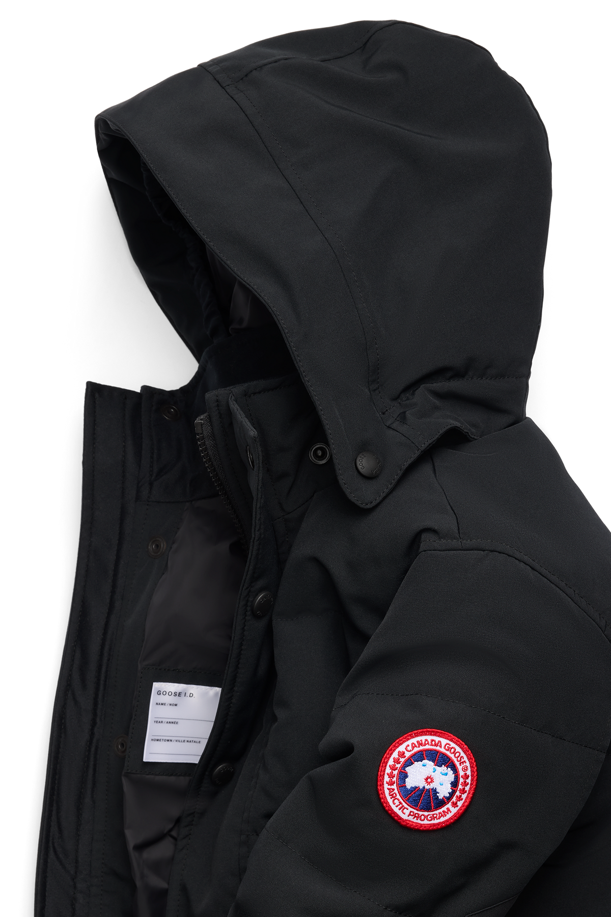 Kids Snowy Owl Parka - Black 61 - off_detail_01