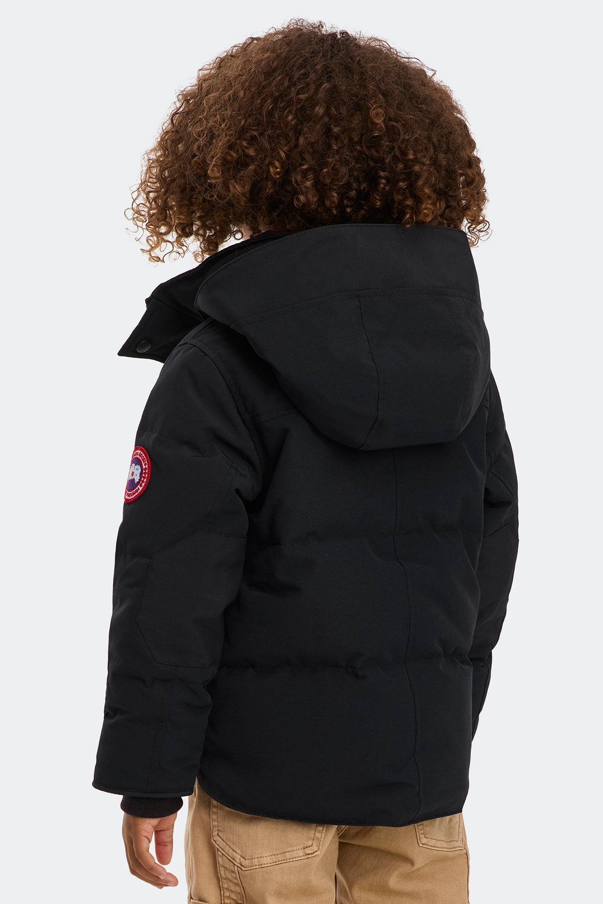 Kids Snowy Owl Parka - Black 61 - on_back_01