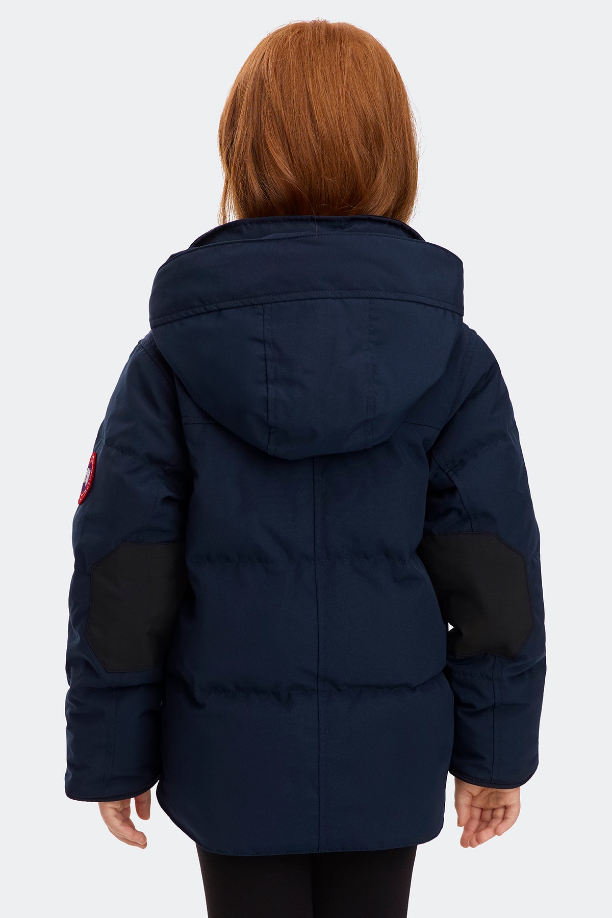 Kids Snowy Owl Parka - Atlantic Navy 63 - on_back_02