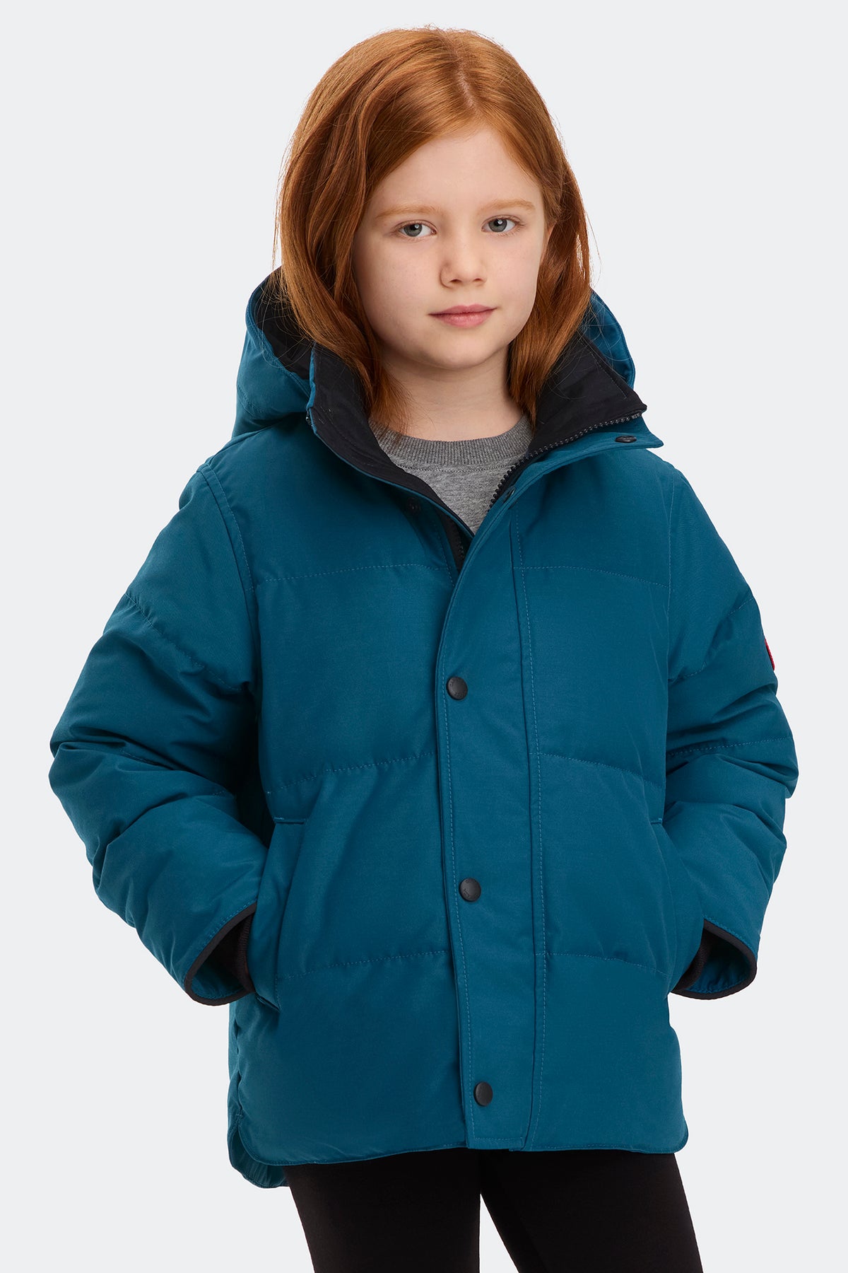 Kids Snowy Owl Parka - Guard Blue 9387 - on_front_closed_01