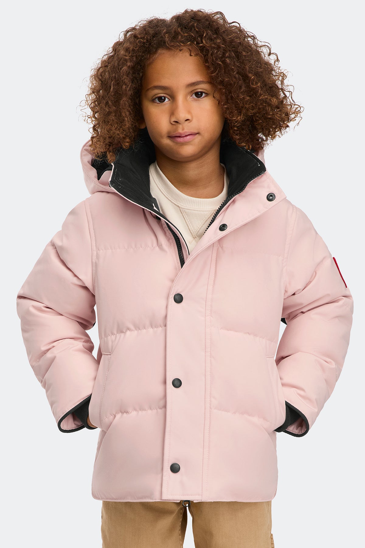 Kids Snowy Owl Parka - Vintage Rose 9392 - on_front_closed_01
