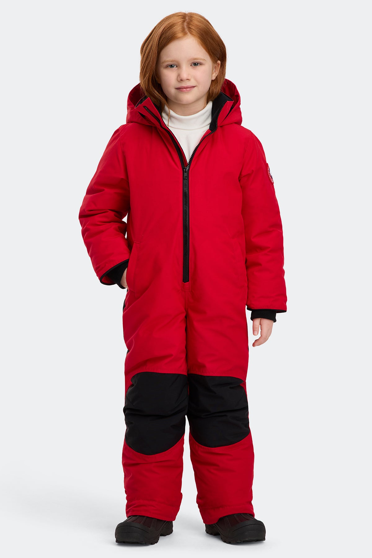 Kids Grizzly Snowsuit - Fortune Red 9028 - on_full_body_01