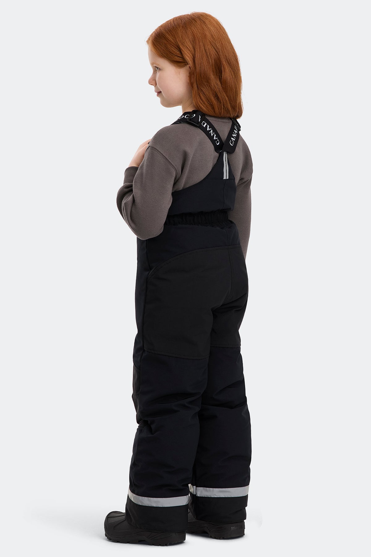Kids Eaglet Bib Overall - Black 9061 - on_back_01