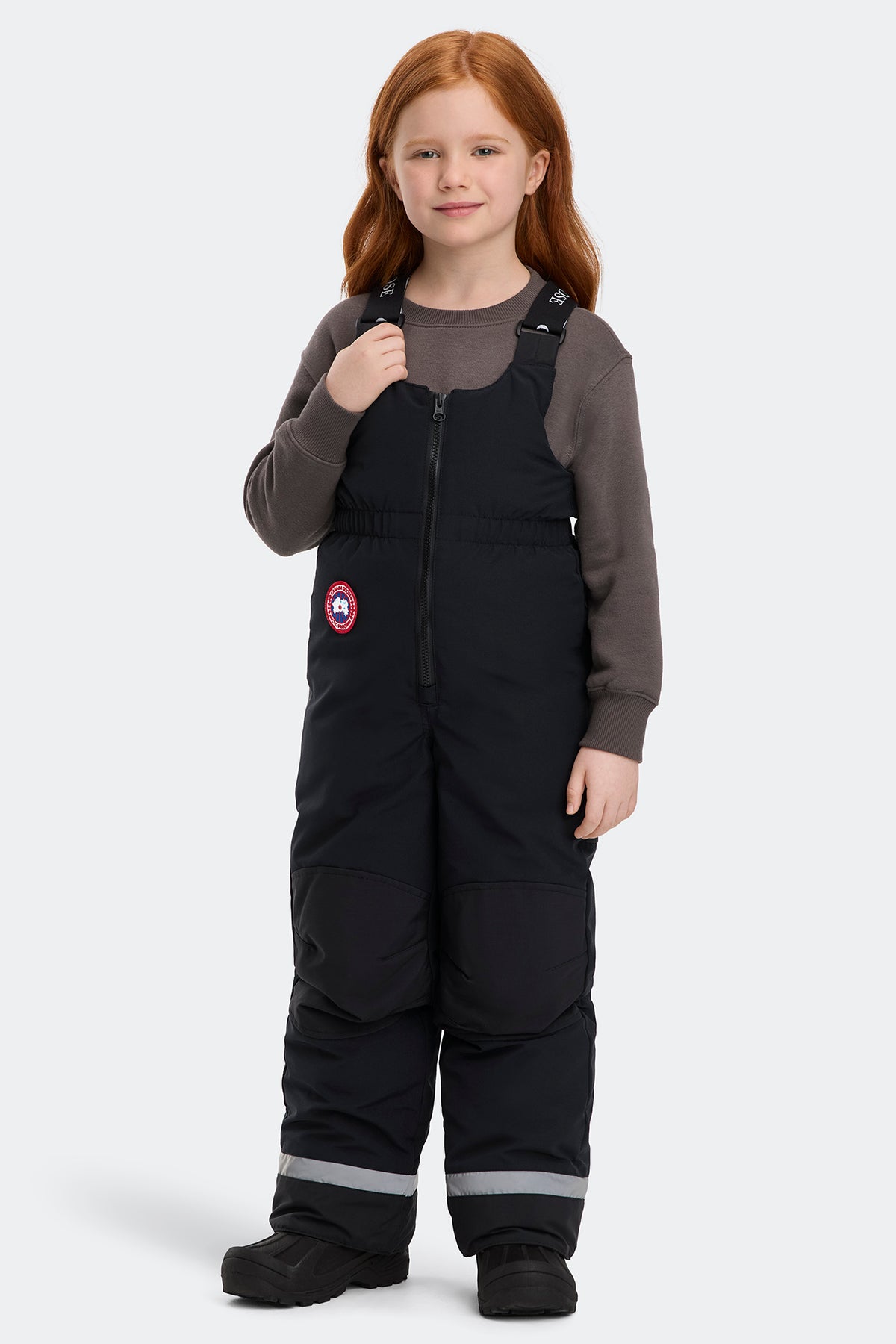 Kids Eaglet Bib Overall - Black 9061 - on_full_body_01