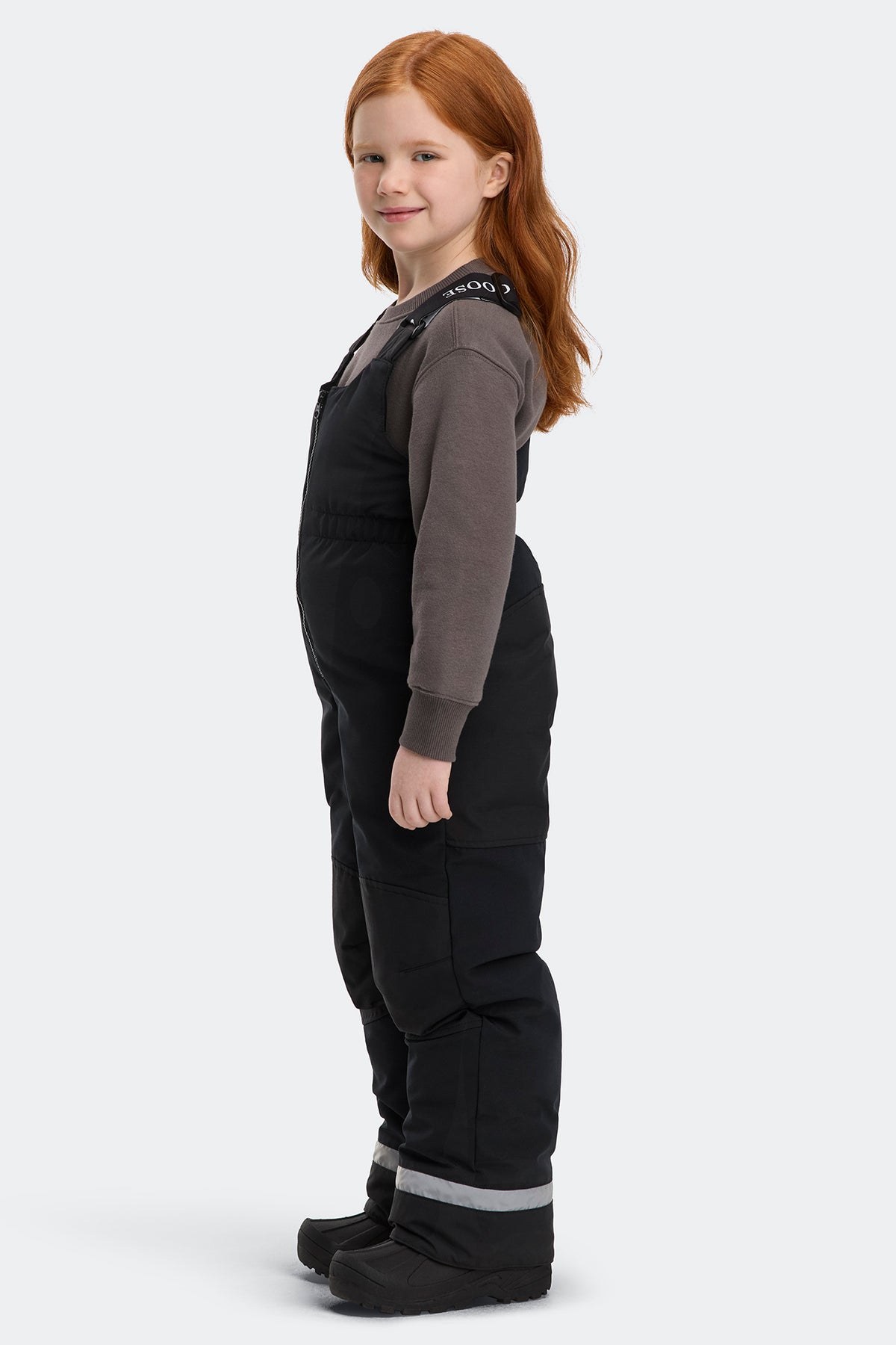 Kids Eaglet Bib Overall - Black 9061 - on_side_01