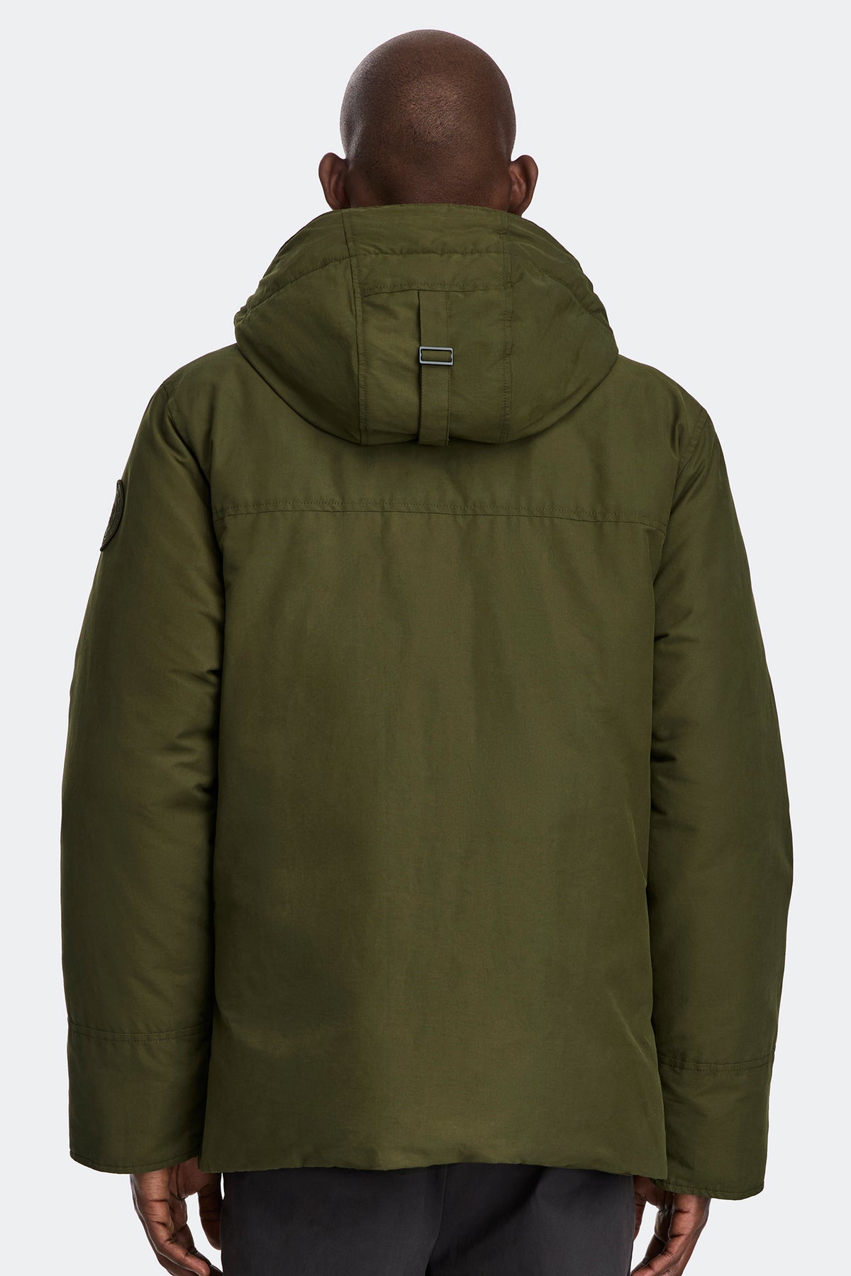 Maitland Cotton Parka - Military Green 9049 - on_back_01