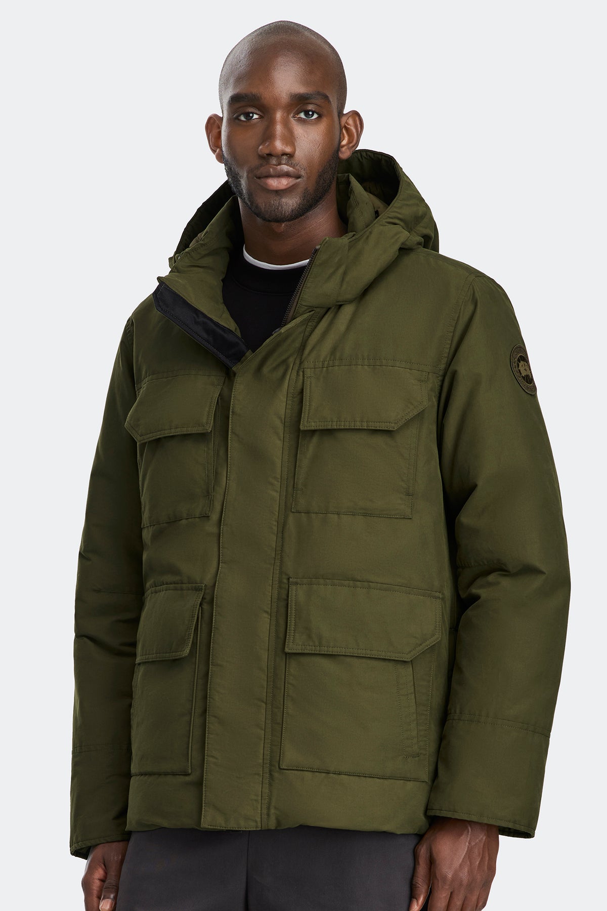 Maitland Cotton Parka - Military Green 9049 - on_front_closed_01